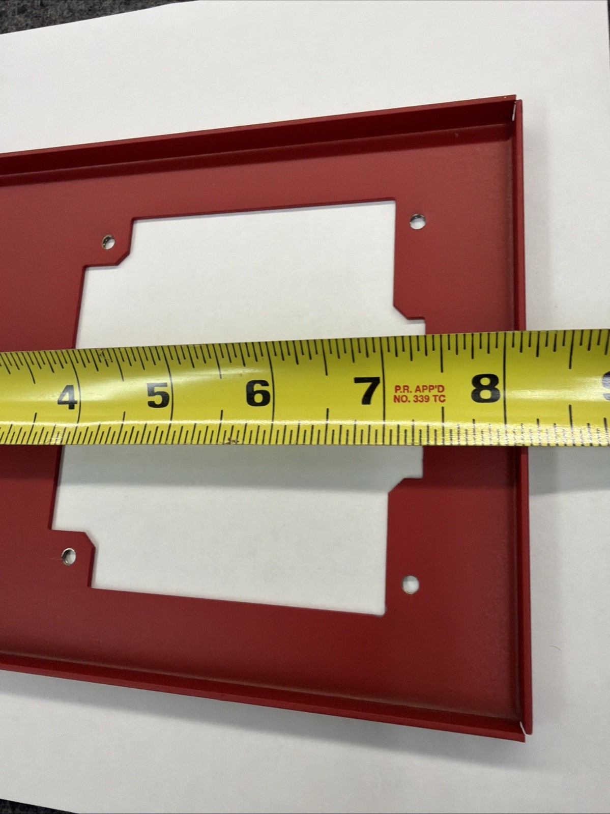 Red Simplex Rare Fire Alarm Back Trim Plate Horn Strobe Wall Mount Cover