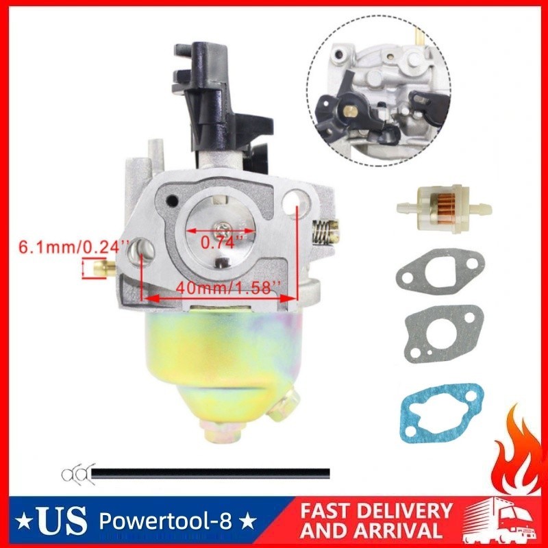 Carburetor & Gaskets Sets For 168FA 168FB 170F For HP 6.5 Generator Engine