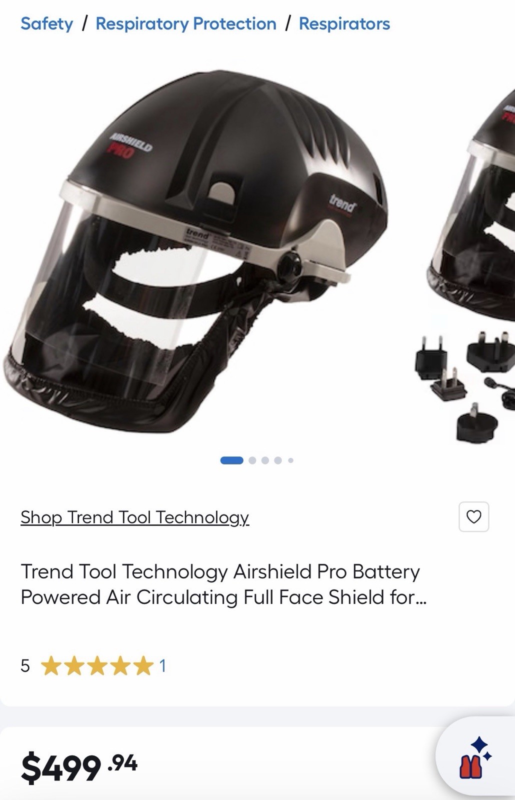 Trend Airshield Pro Lightweight Battery Powered Air Circulating Full Face Shield