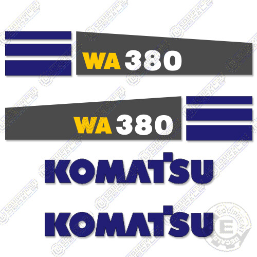 Fits Komatsu WA380-6 Decal Kit Wheel Loader Equipment Decals (WA 380 6)