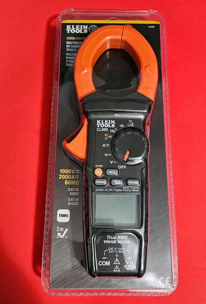 Klein Tools CL900 AC Auto-Ranging TRMS Digital Clamp Meter Low Impedance LoZ