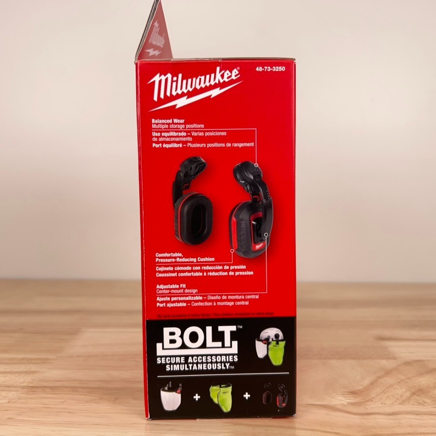 NEW Milwaukee 48-73-3250 BOLT Earmuffs 24dB Helmet Hard Hat Hearing Protection