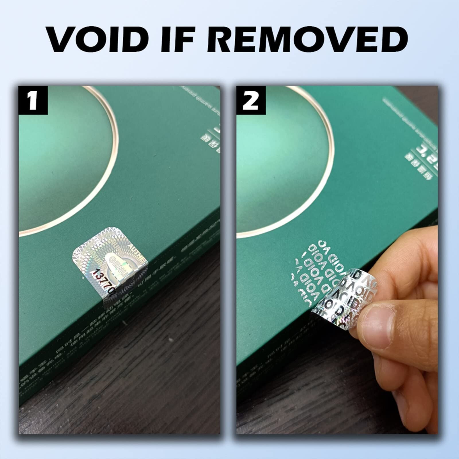 dose not apply 300 Pcs Authentic Hologram Labels/Stickers 300PCS, Silver