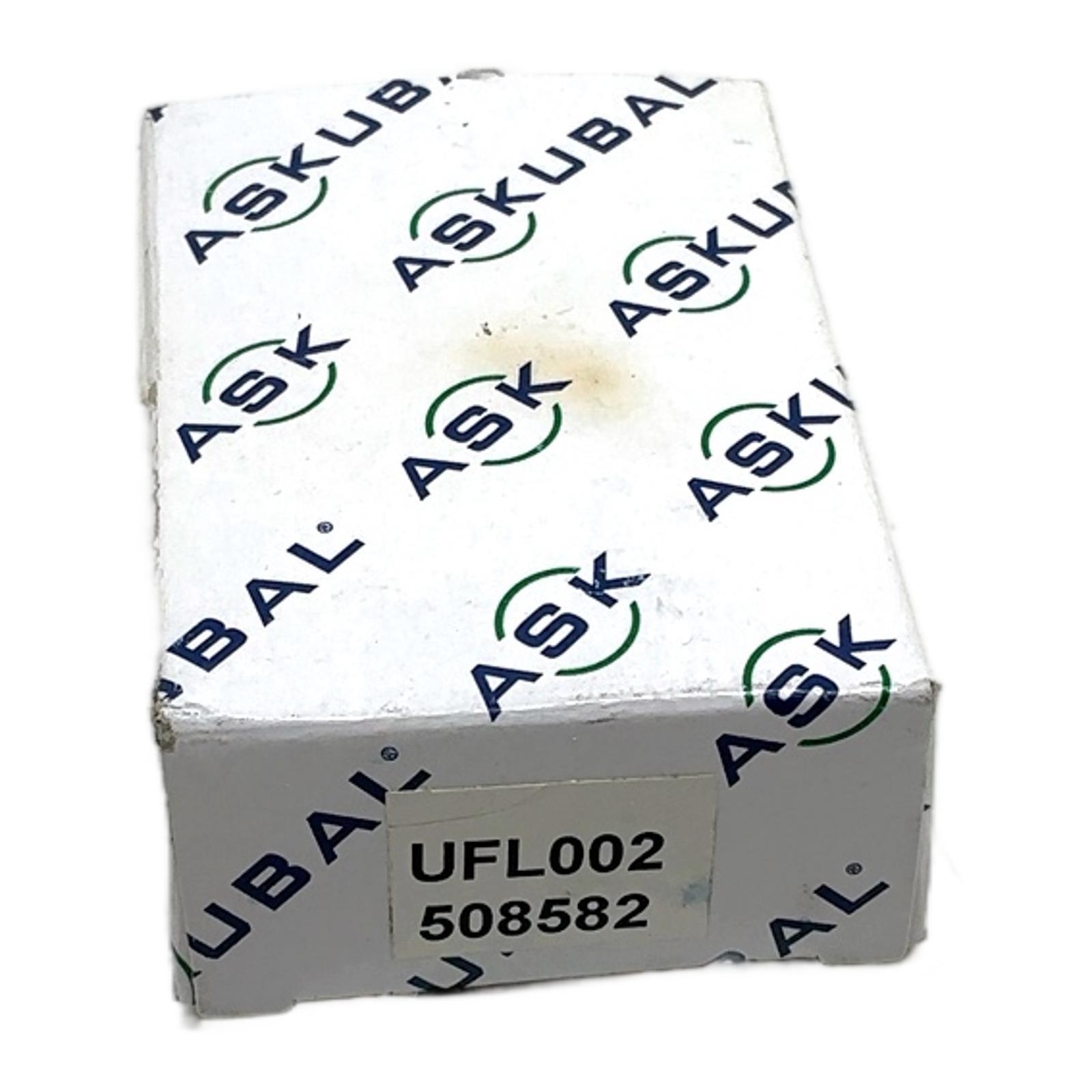 UFL002 508582 ASKUBAL, ASKUBAL 2-Bolt Flange Bearing Unit 15mm UFL002, UFL002…