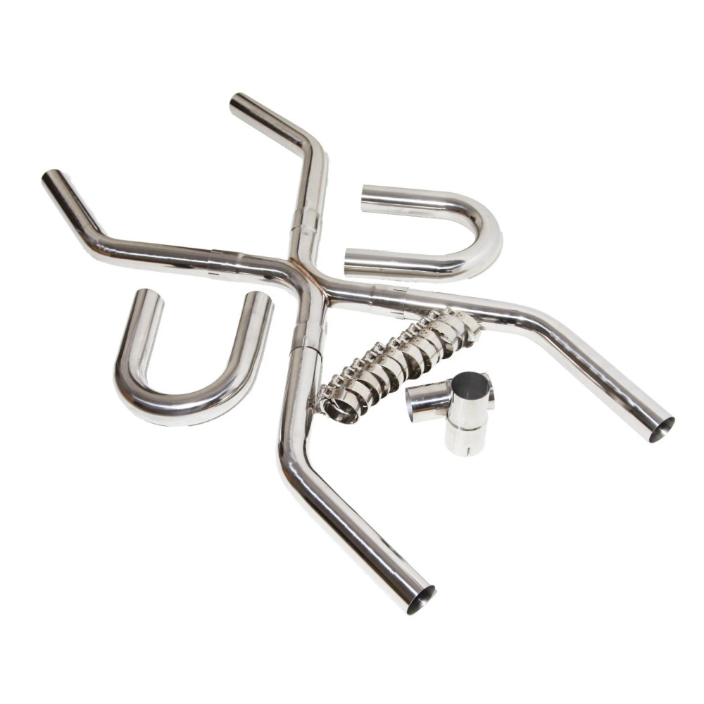 Universal Exhaust Pipe Kit for 2.25″ OD Systems,X-Pipe Tubing Kit LS Engine Swap