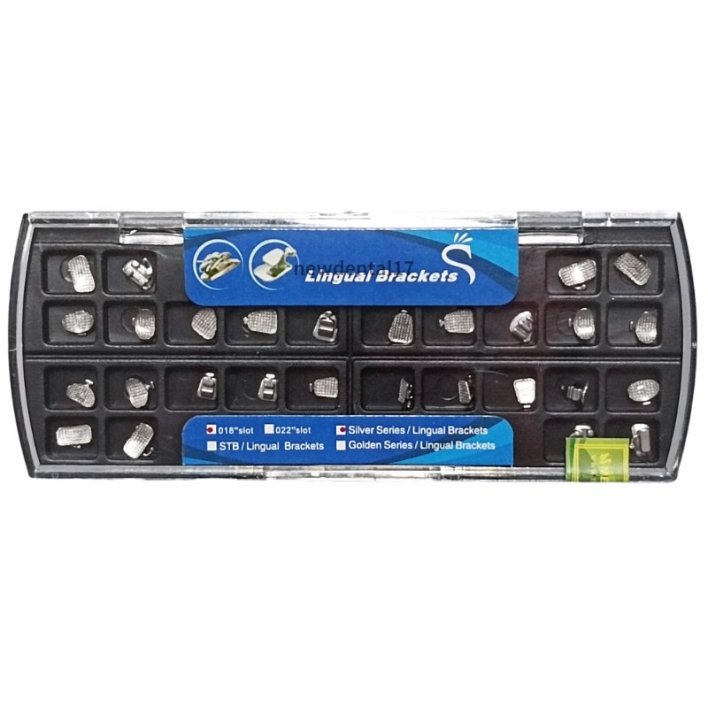 28pcs/set Dental Orthodontic Metal Lingual Brackets Brace Buccal Tubes