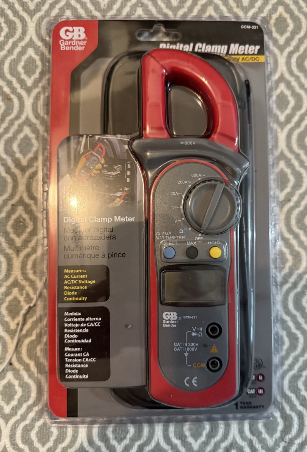 Gardner Bender GCM-221 Digital Clamp Meter 9034 – NEW sealed package