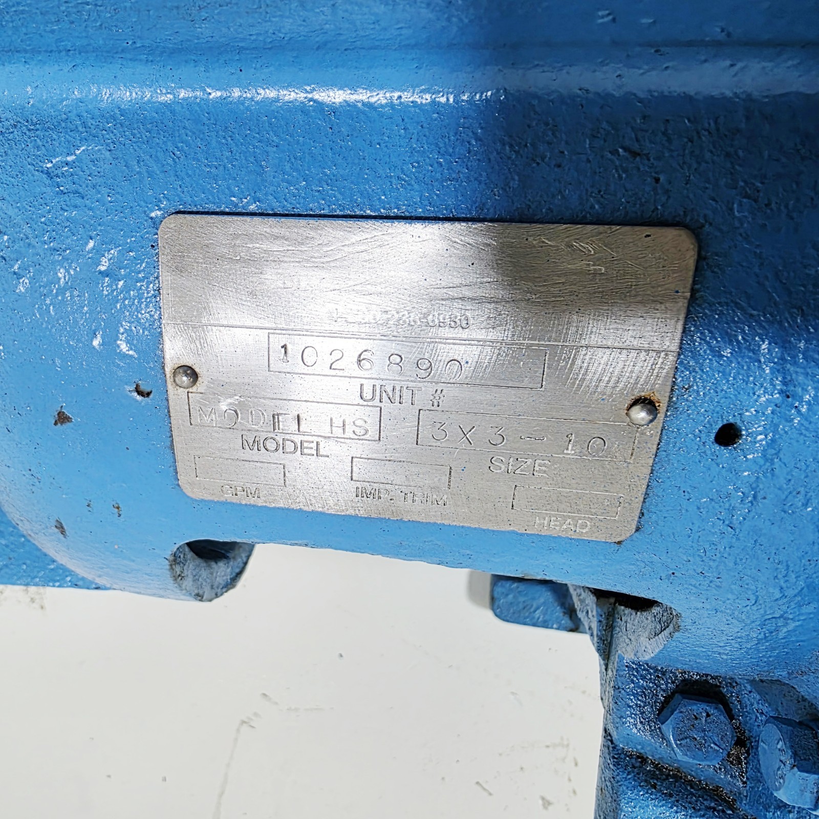 Goulds HS Horizontal Hydro-Solids Pump 3×3-10 316SS