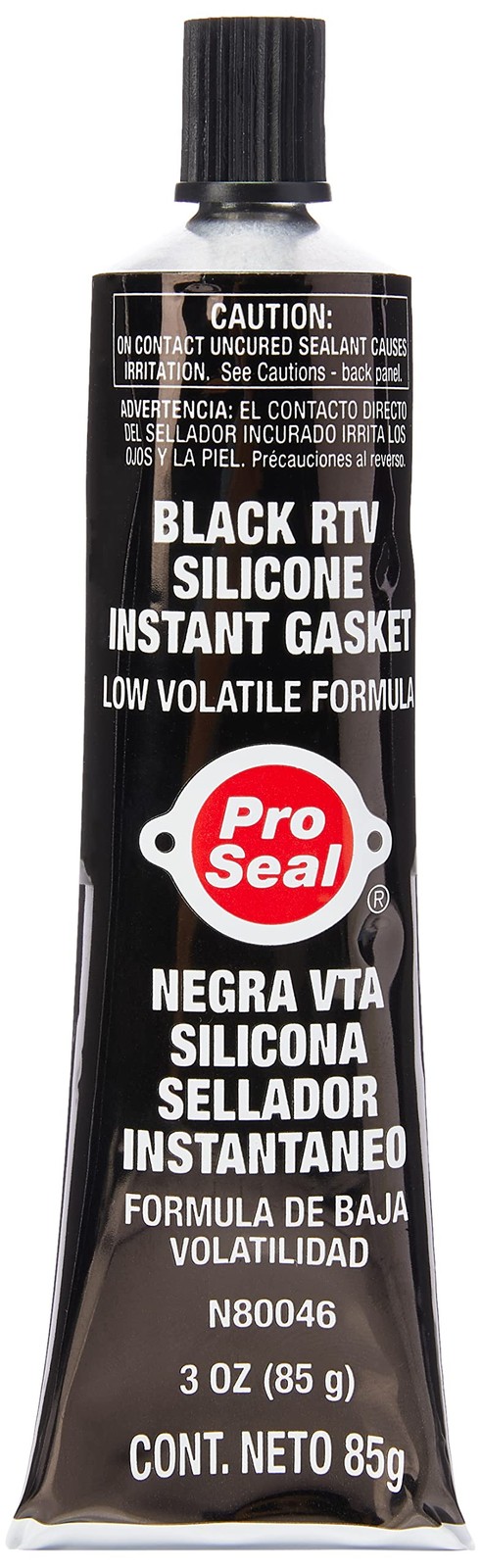 Pro Seal RTV Silicone Sealant,3 oz Tube,Black (80046)