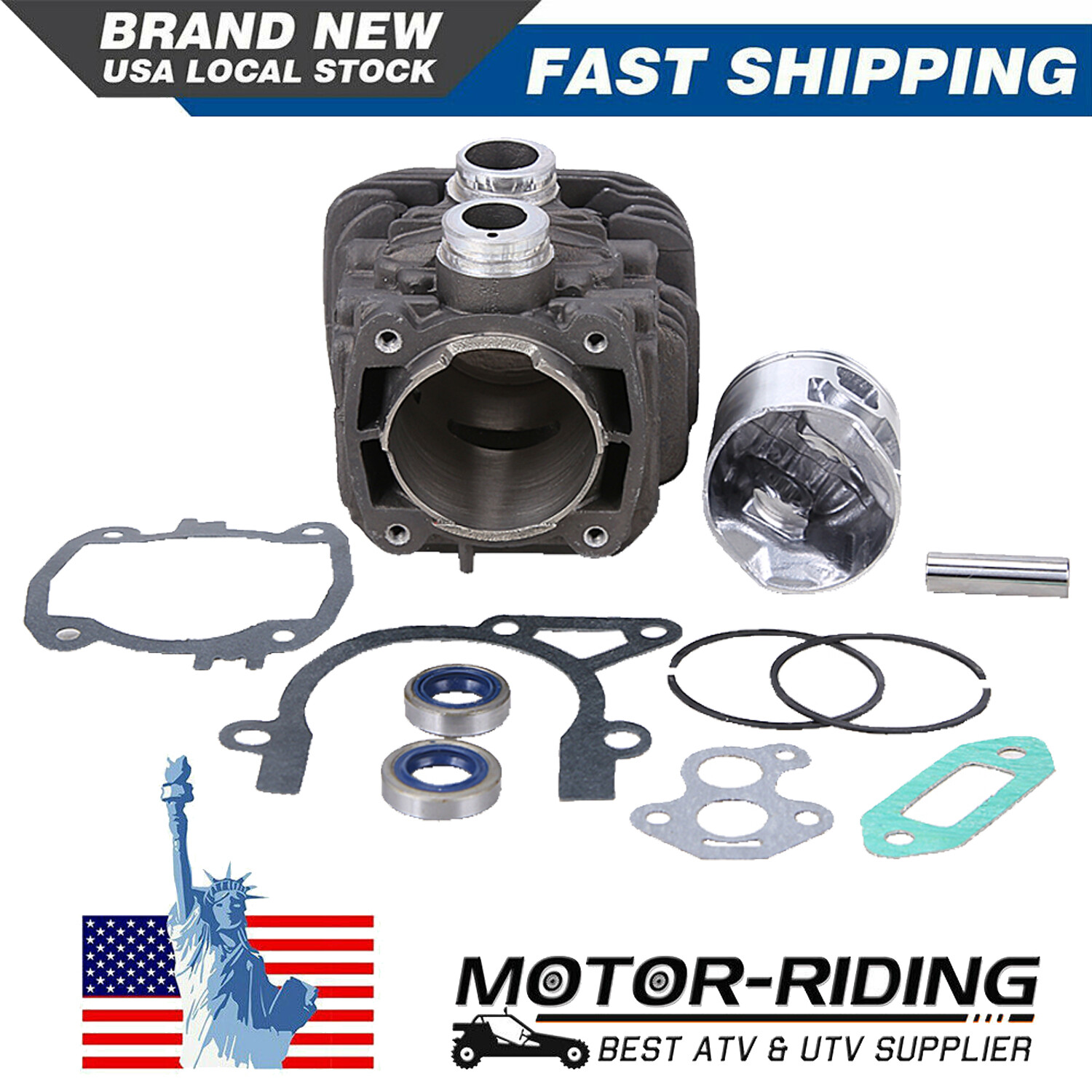 50mm Nikasil Cylinder Piston Kit For Stihl TS410 TS420 Saw 42380201202 Oil Seal