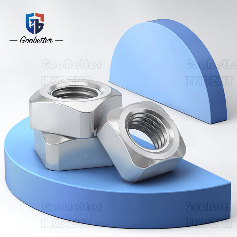 M3 M4 M5 M6 M8 M10 M12 Stainless Steel Square Nuts Chamfered Thick Type DIN 557