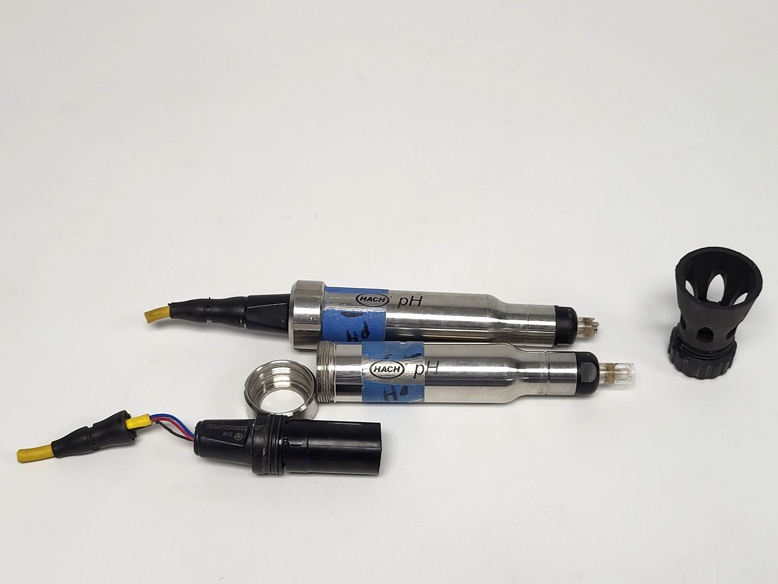 Lot of 2 Hach PHC101 IntelliCal pH Probes Parts (Cut Cords Wires, Untested)