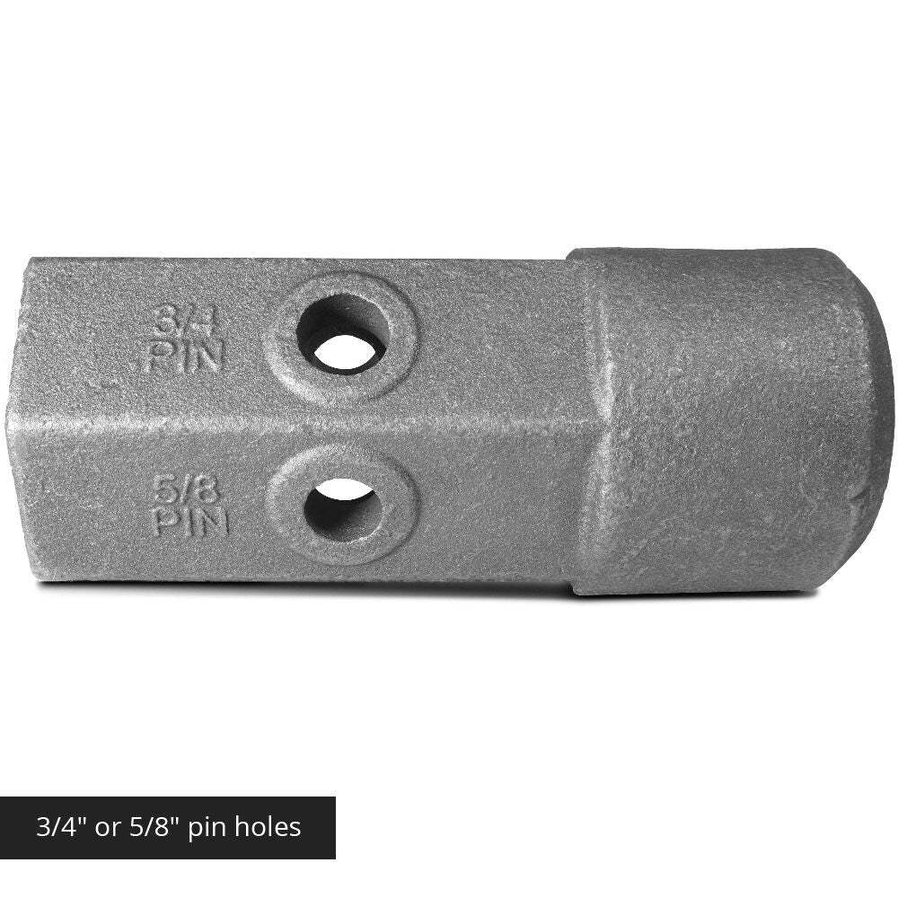 Titan Attachments Replacement Auger Bit Repair Hub 2″ Female Hex, 5/8″ and 3/4″