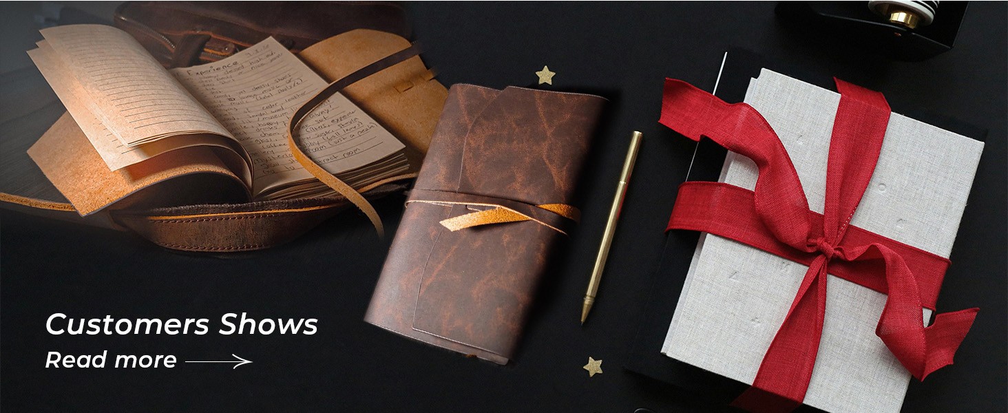 Leather Journal Notebook – Genuine Leather Journals for Writing 8×10 Inches,