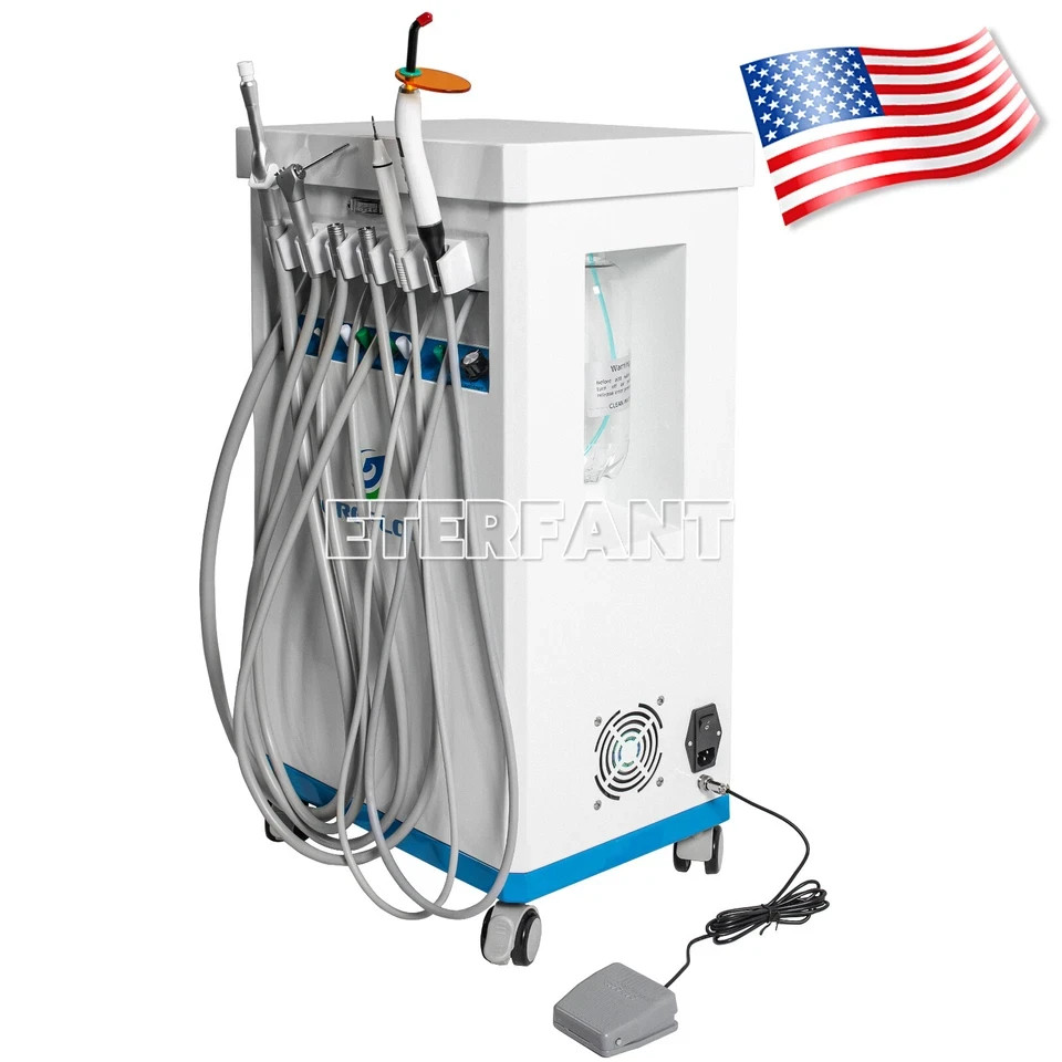 Dental Delivery Cart Treatment/Unit System Air Compressor/Turbine Unit 4Hole US