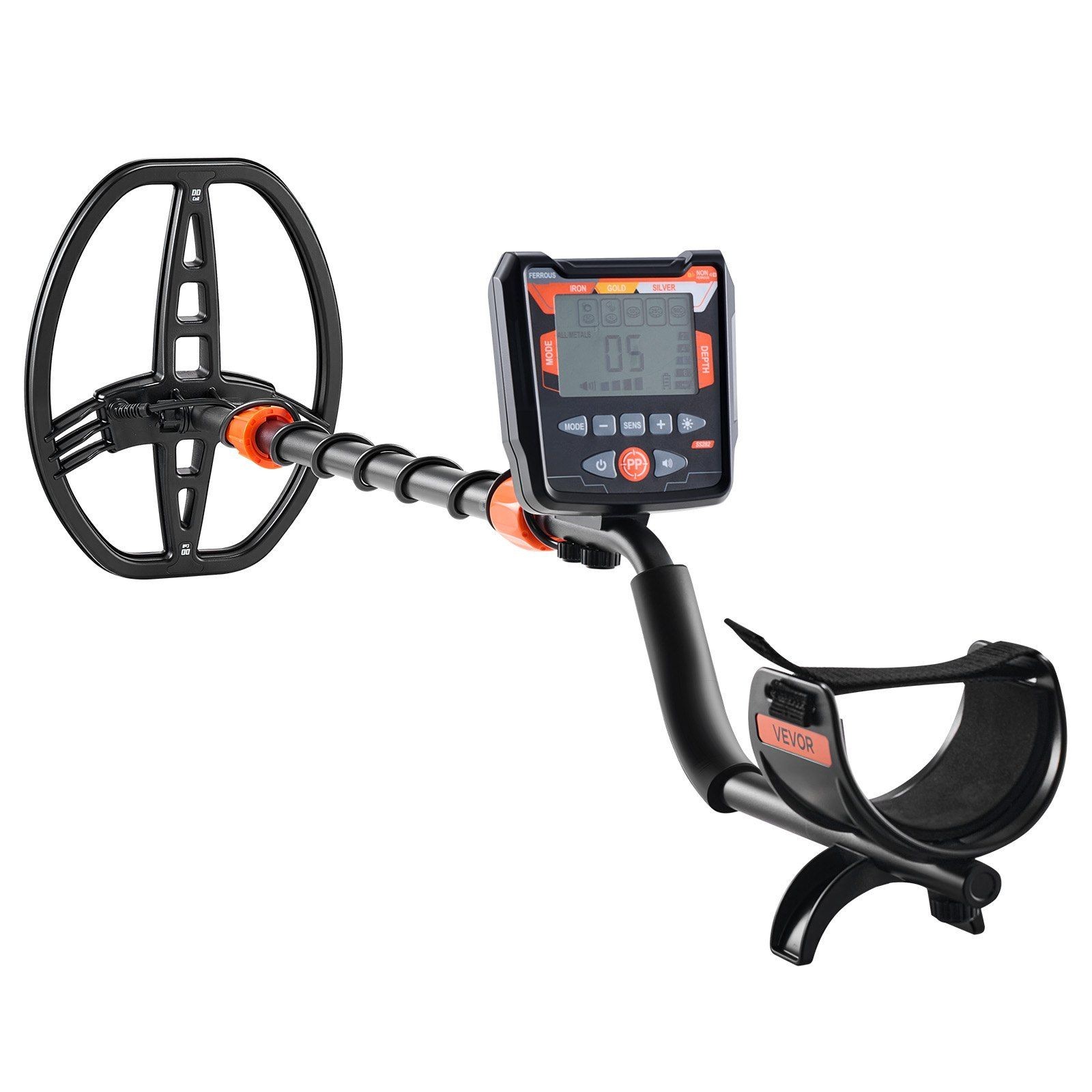 Gold-Hunting Metal Detector: 10″ Waterproof Coil, 5.8kHz, FSTN Display, 5 Modes