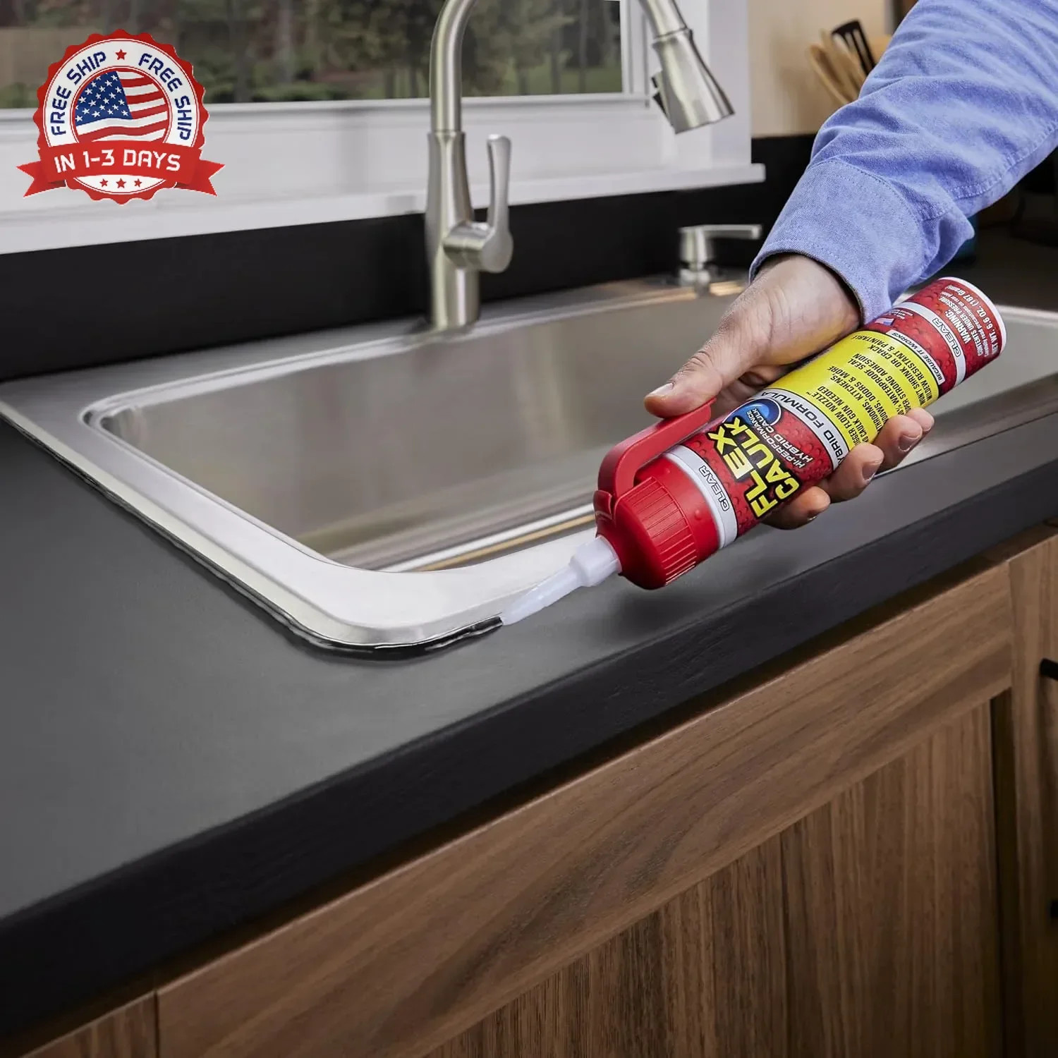 Flex Caulk, Waterproof & Weatherproof Hybrid Polymer Sealant, Strong, Paintable,