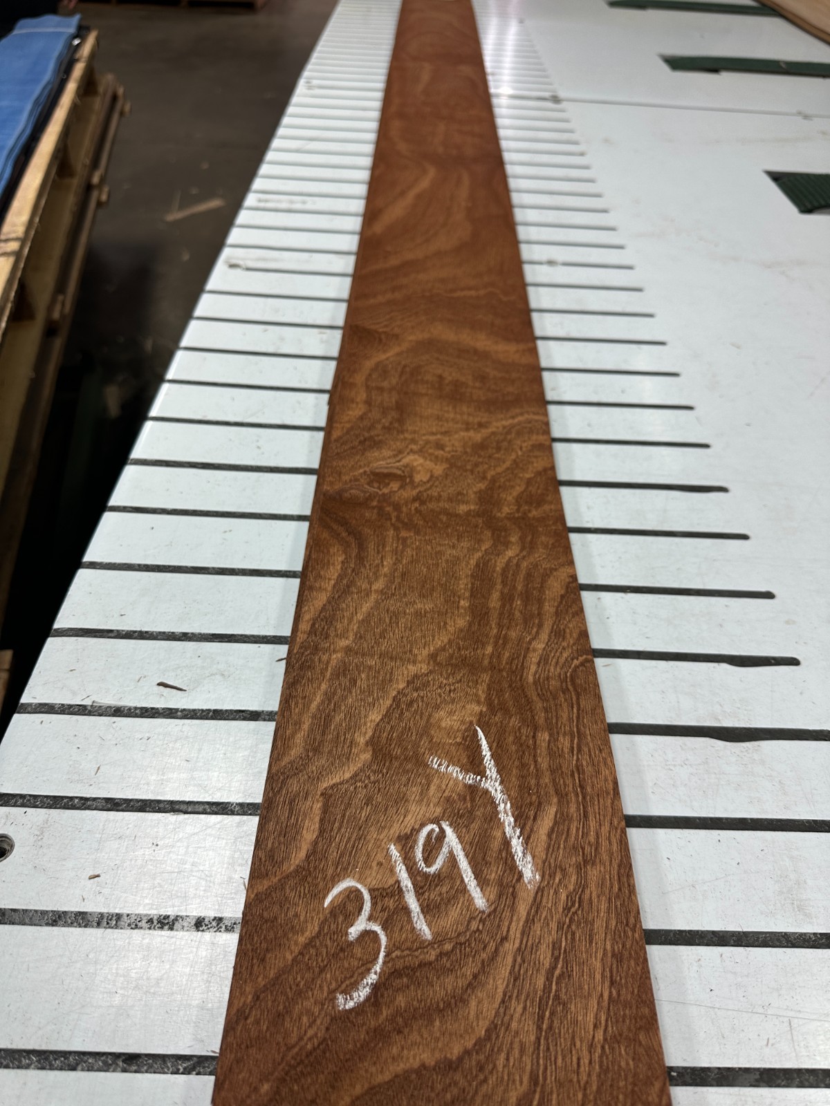 Mahogany Raw Wood Veneer 2 sheets 93» x 5» 319Y