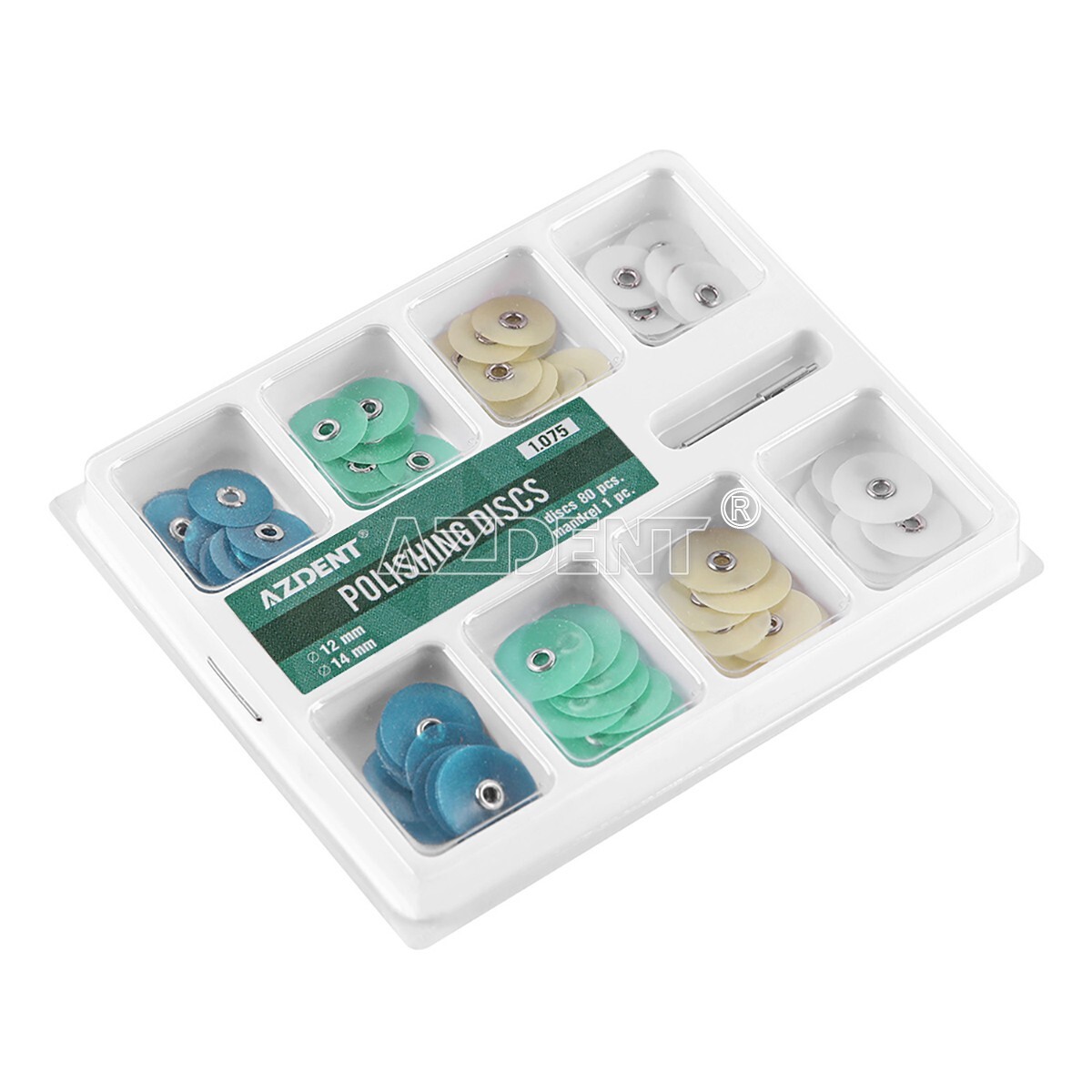 80pcs Dental Composite Finishing Polishing Discs assorted kit + Mandrel NO1.075