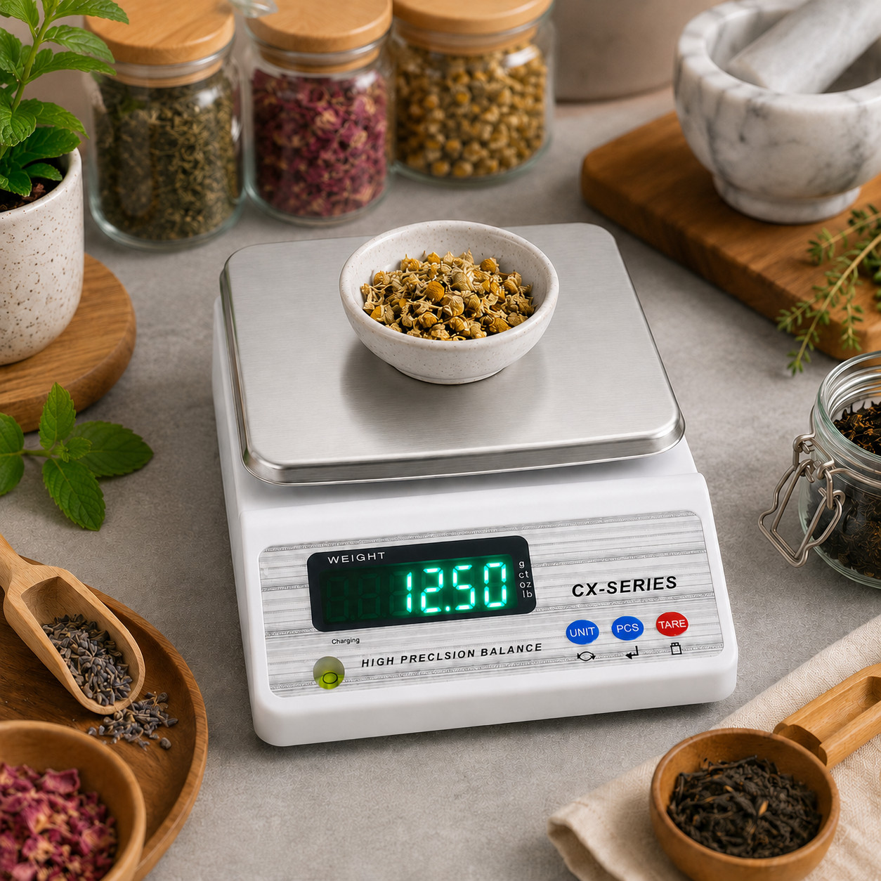 Laboratory Scales Digital Scales for Herbs Spices Cosmetics 3000g 0.01g Bielskie Wagi