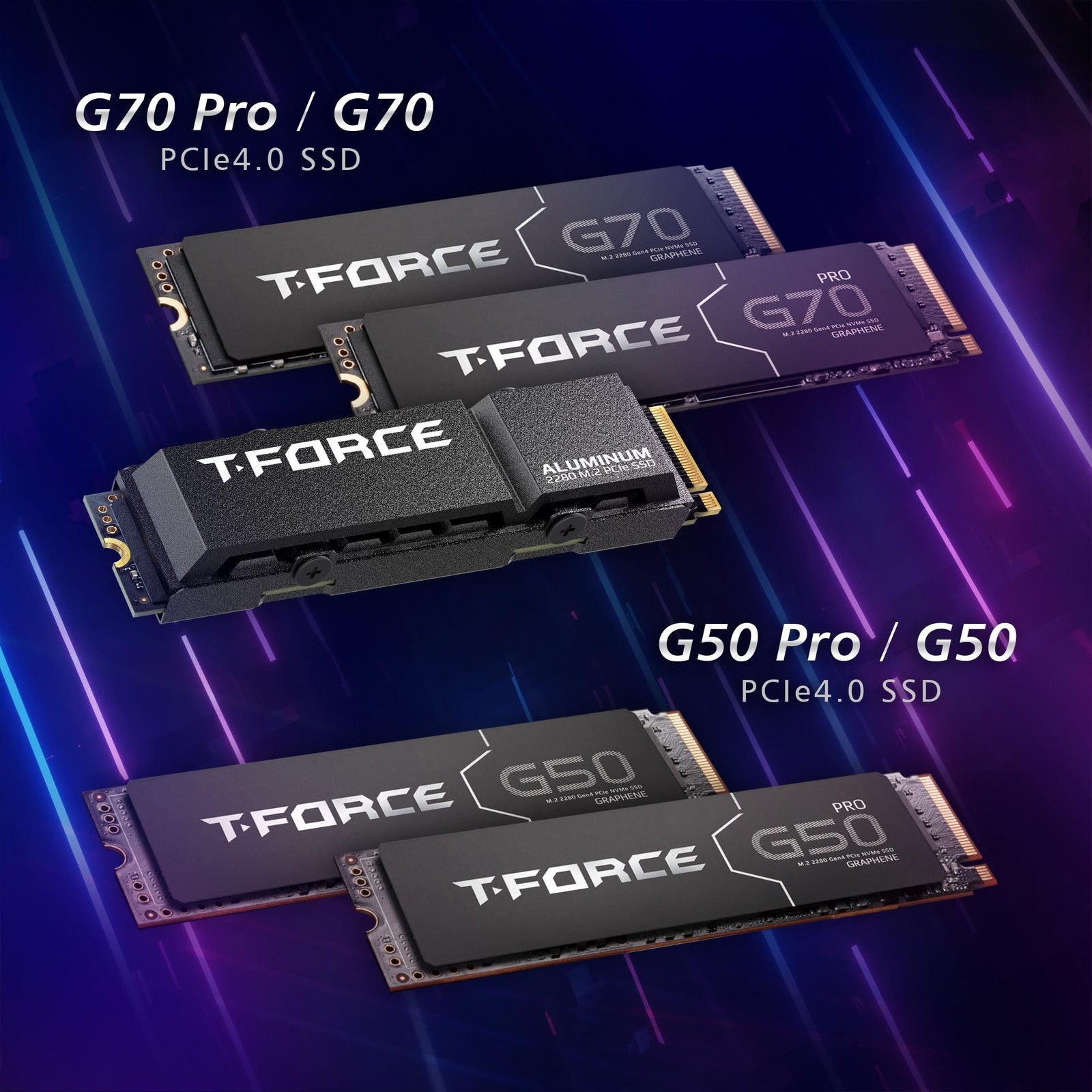TEAMGROUP T-Force G50 512GB SLC Caching 3D TLC NAND NVMe InnoGrit PCIe Gen4x4…