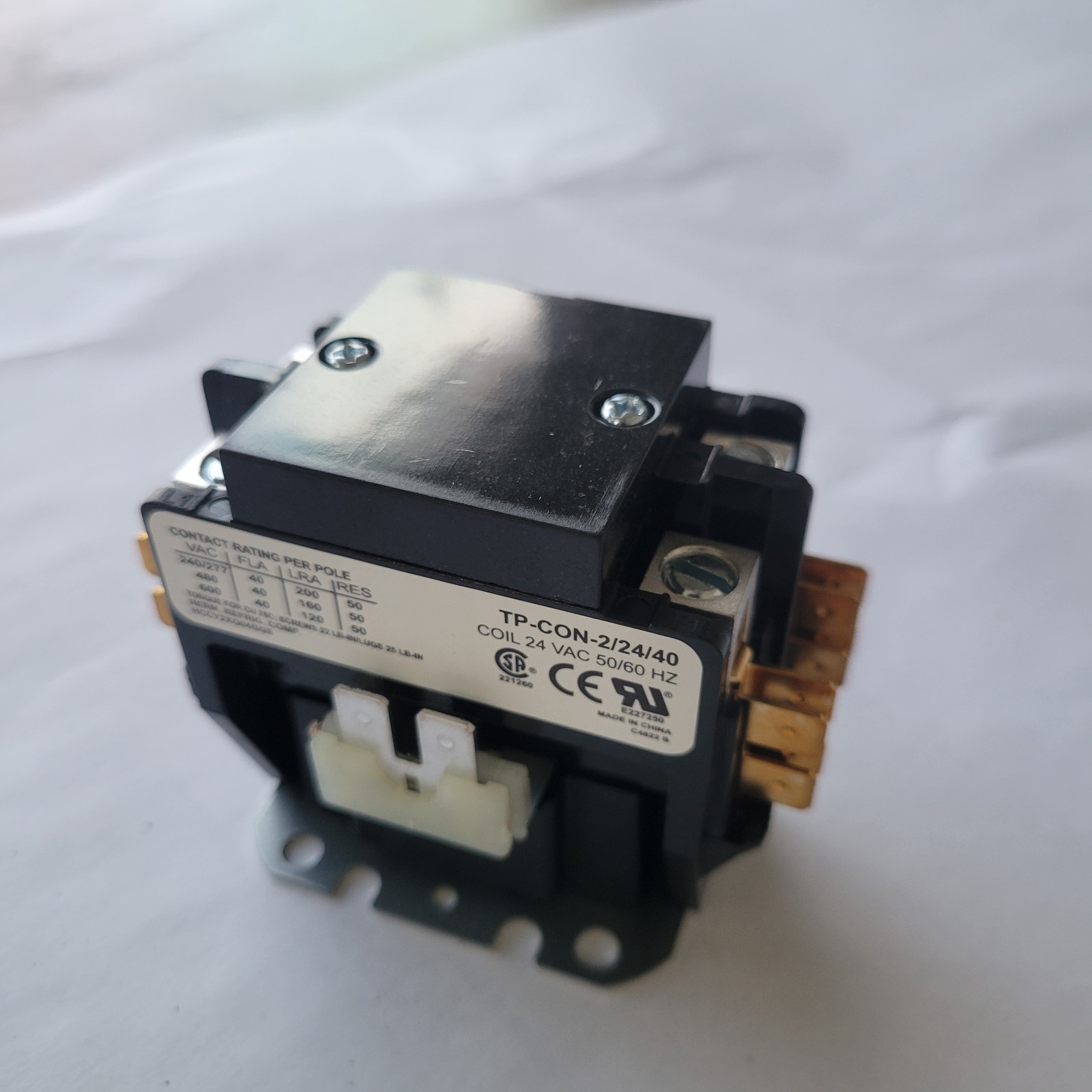 TRADEPRO Definite Purpose Contactor 2 Pole 40 Amps 24 Coil Voltage