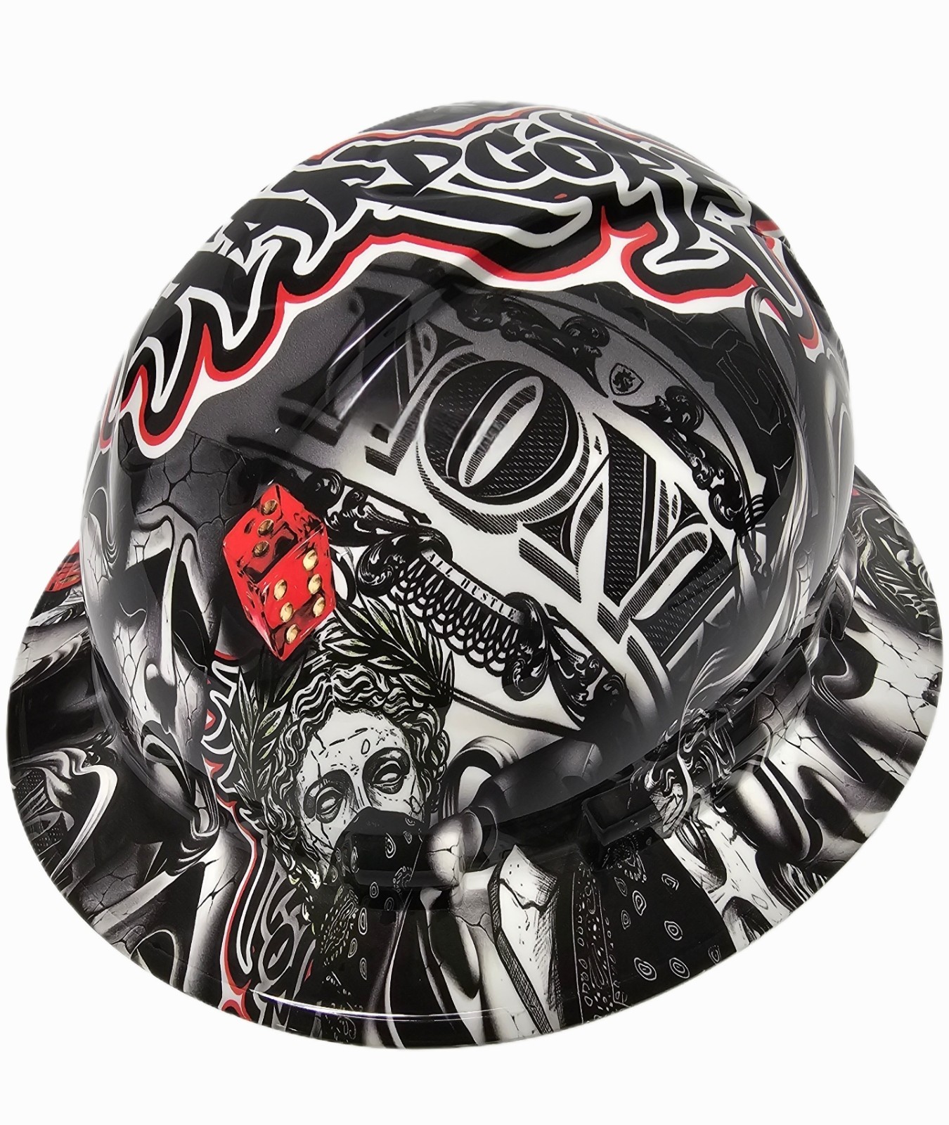 full brim hard hat custom hydro dipped IN LAUGH NOW CRY LATER HARDCORE AMERICAN