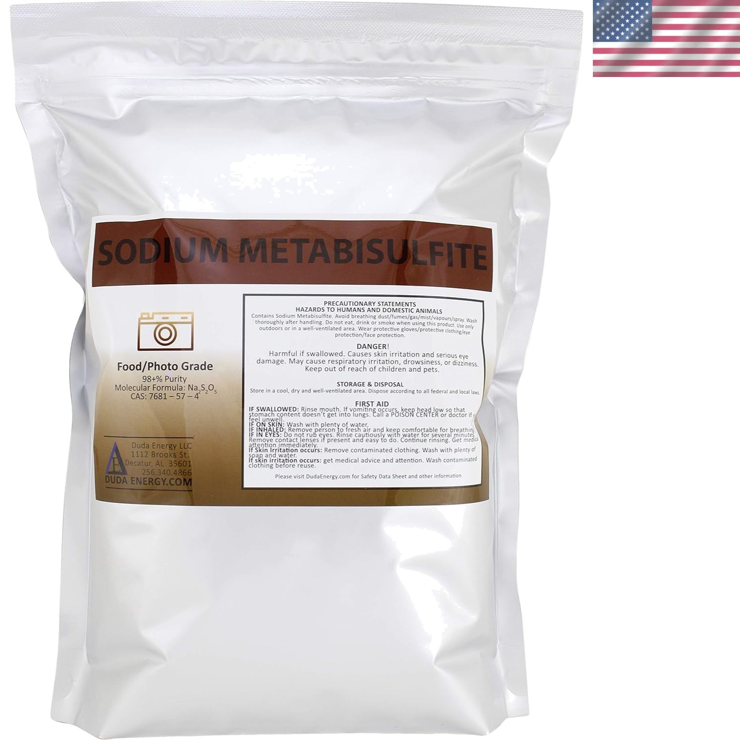 Pure Sodium Metabisulfite Granules 98.6% Purity for Brewing and Photography