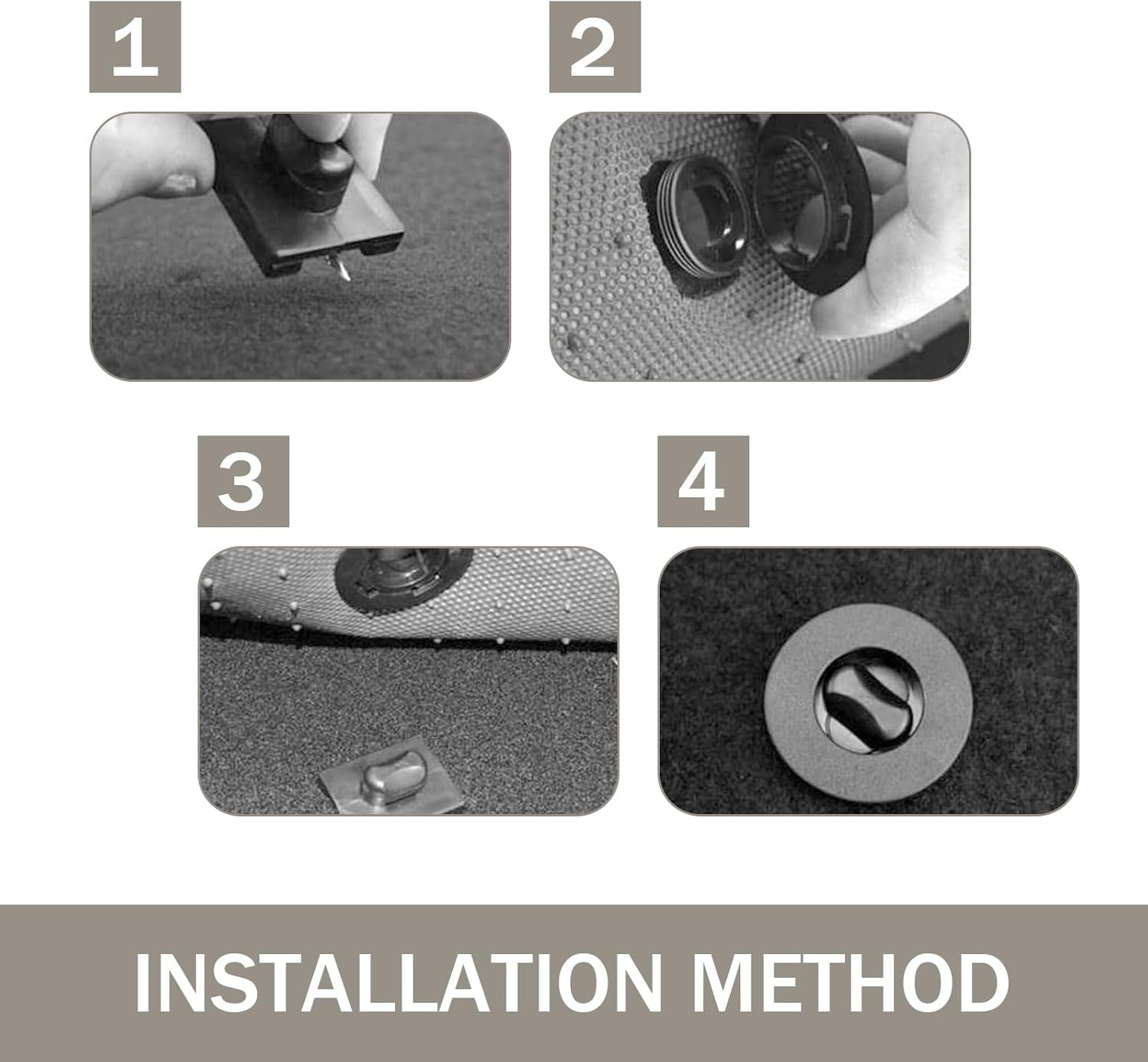 4-Pack Car Floor Mat Clips, Double-Layer Twist Lock Fasteners to Prevent Sliding