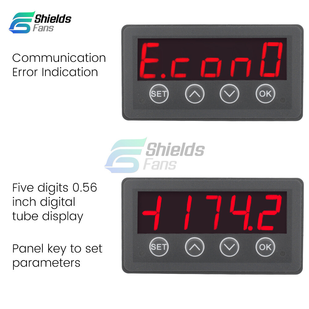 MODBUS-RTU Communication Display Meter RS485 Master-Slave-Monitorable DC 8-25V