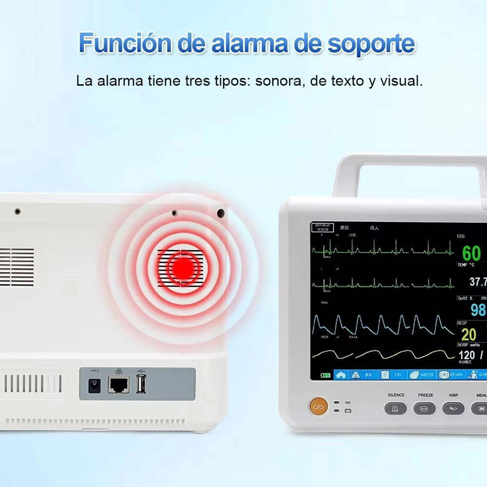 8″ Handheld Portable vital signs monitor Patient Monitor TEMP Multi-parameter