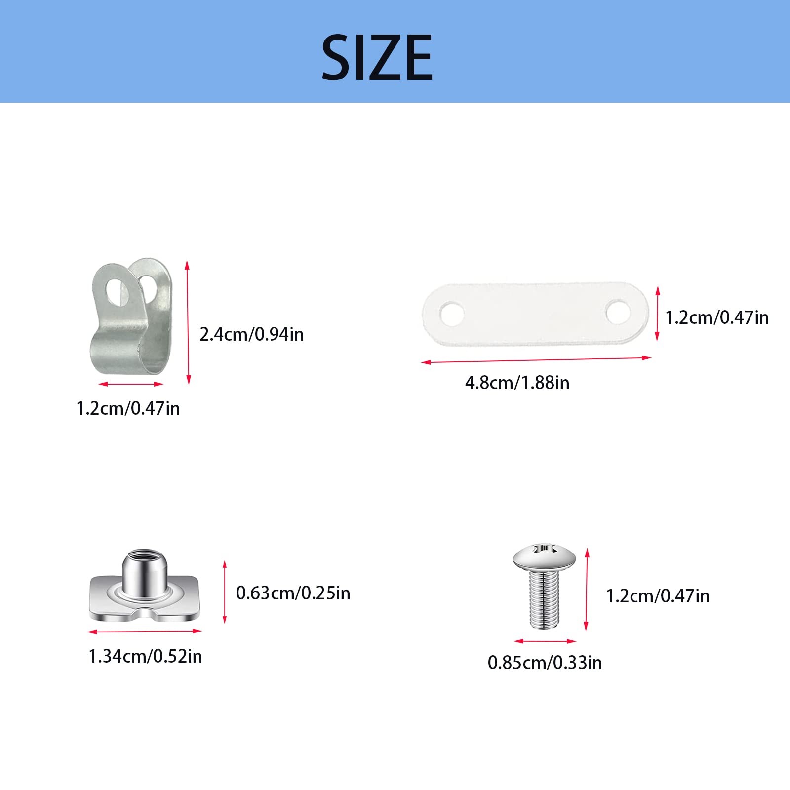 Football Helmet Repair Kit, Hockey Helmet Hardware Kit, Hardware for Universal B