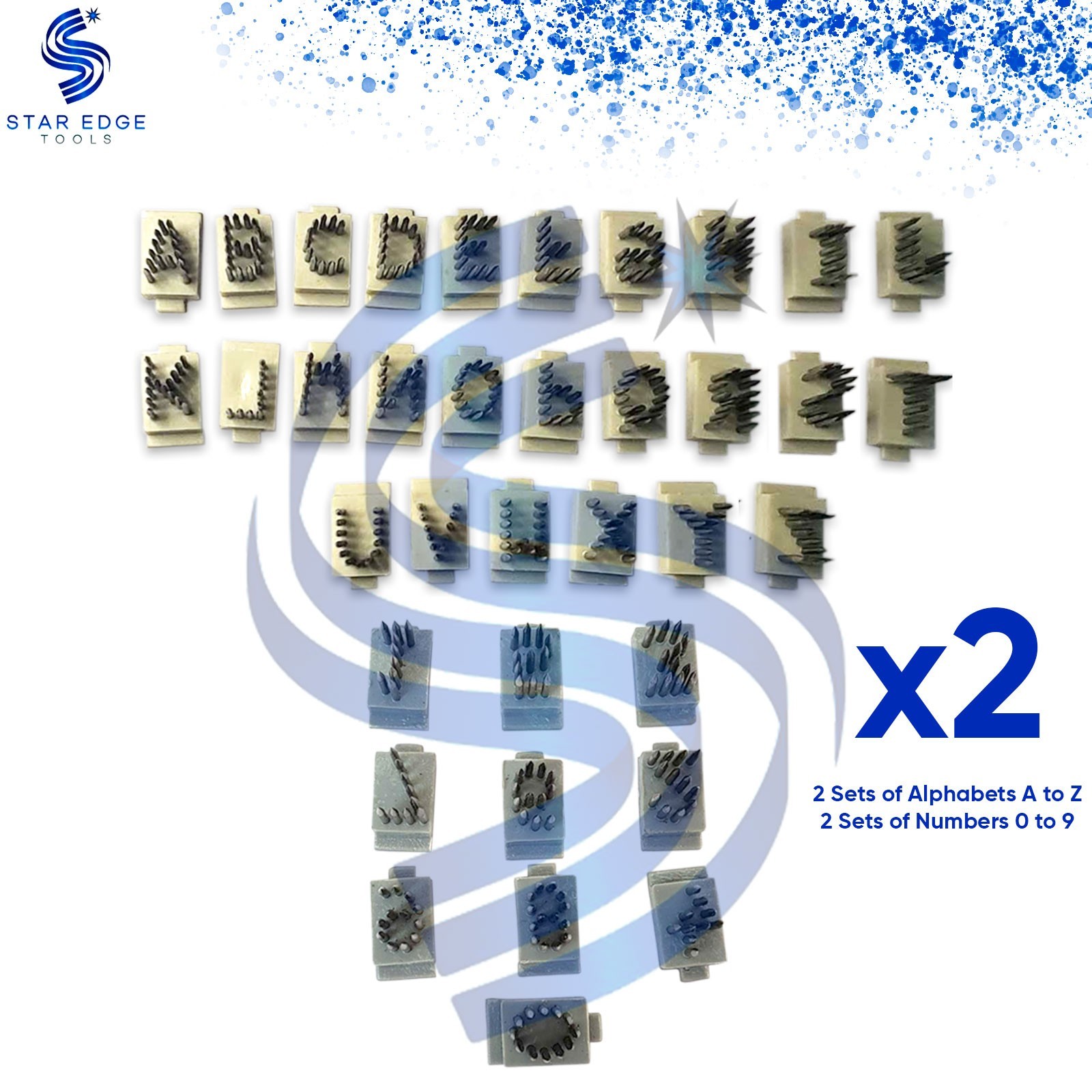 2 Sets 3/8″ Tattoo Digits 0-9 & Letters A-Z Compatible with Stone Livestock Plie