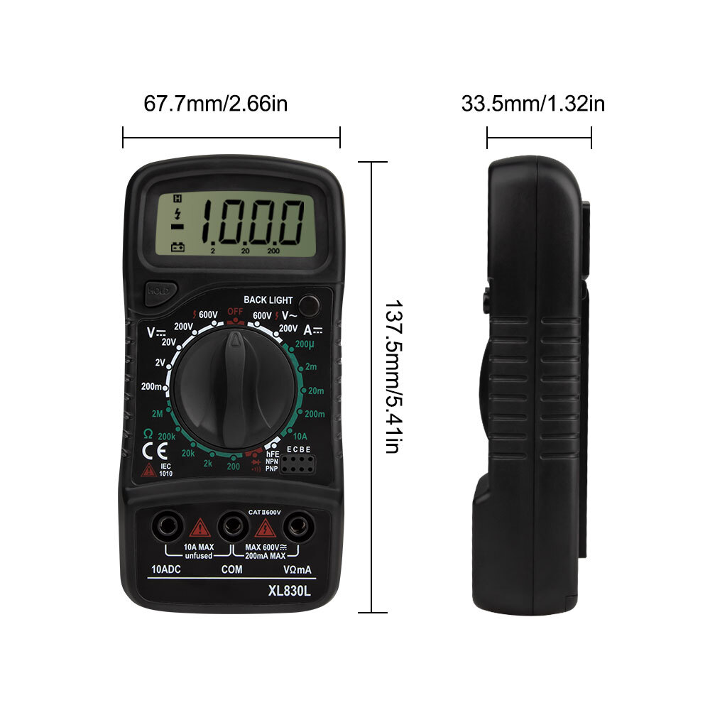 ANENG XL830L Digital Multimeter Volt AM Esr Meter Testers Automotive Electrical