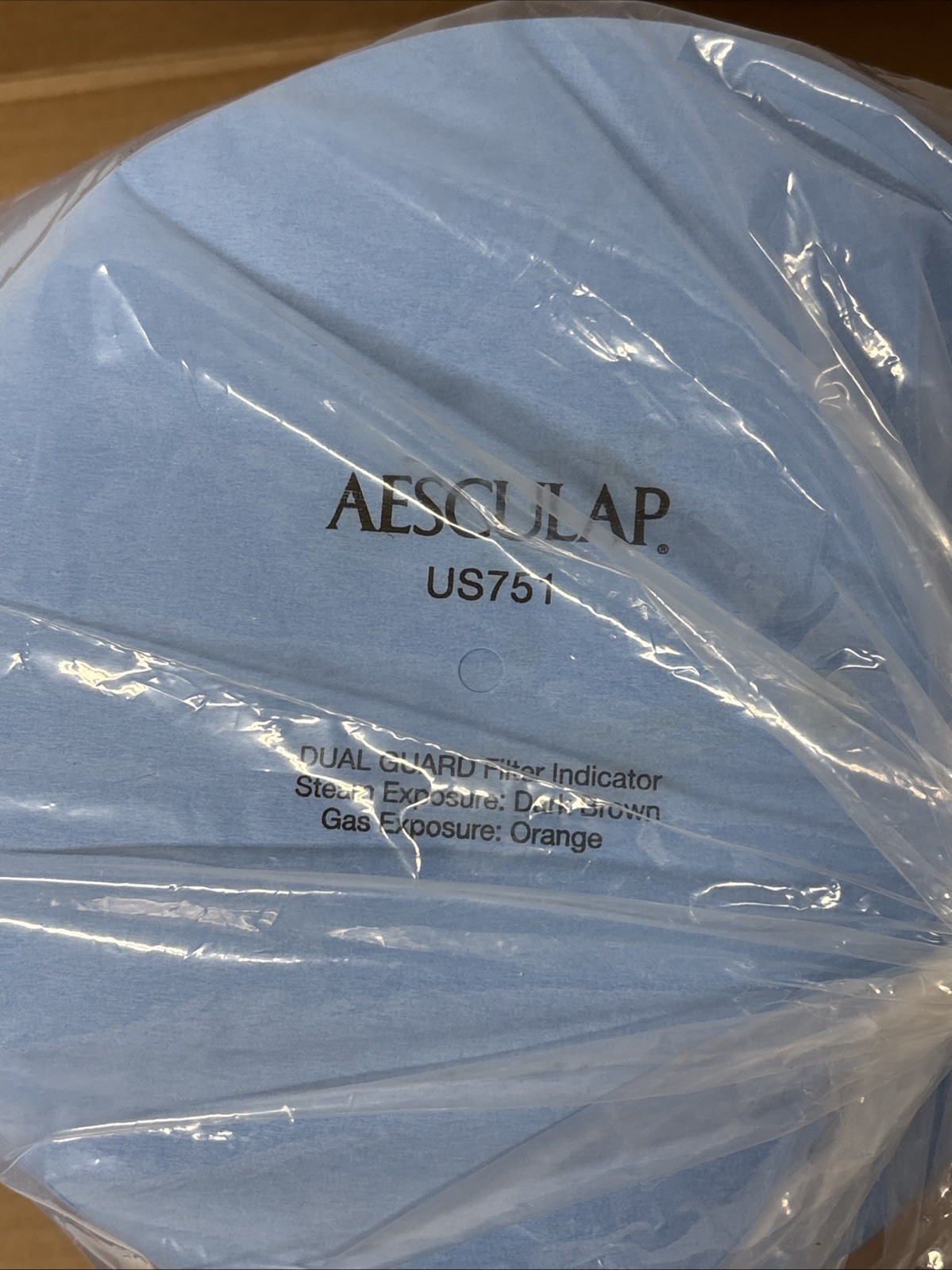 1,000 pc Aesculap US751 Sterilization Round Filters Indicator Dual Guard 11/2028