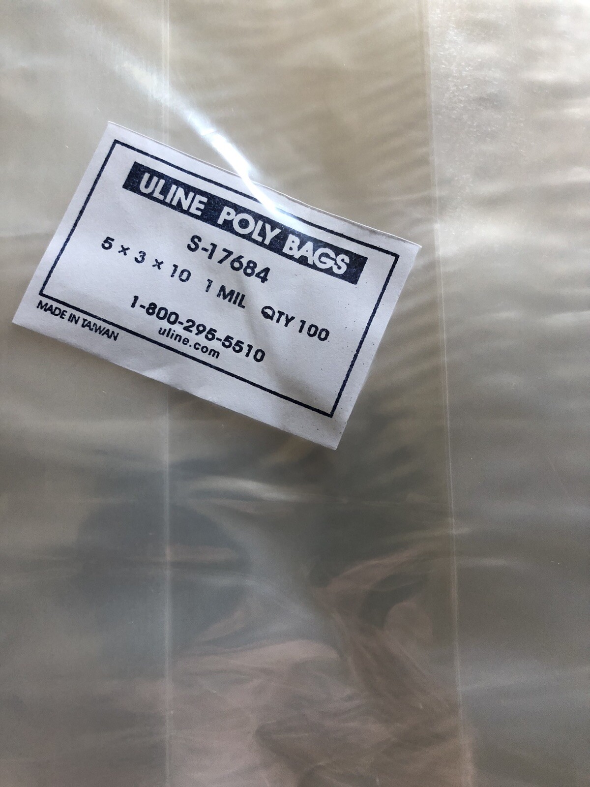 100 pcs Clear Plastic Gusseted Bags 5″ x 3″ x 10” Side Gusset Bags 1 Mil New