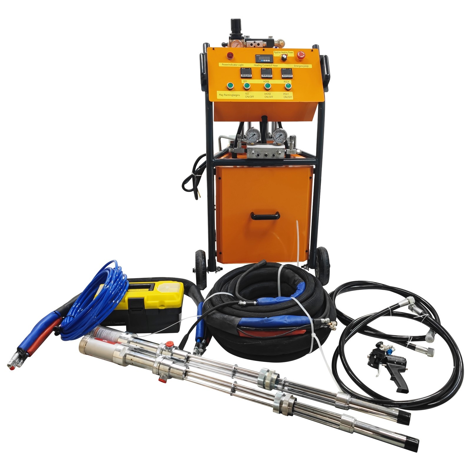 110V Polyurethane Foam Spray Insulation Machine W/ Full Parts 5-9L Spraying Flow
