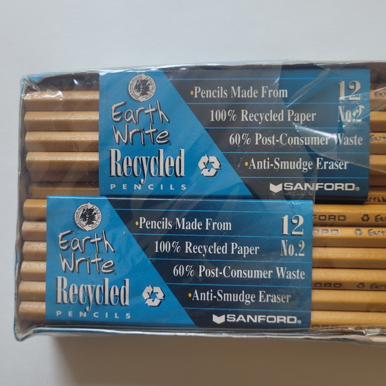 Sanford Earth Write Recycled Pencils No. 2 HB 46 Count 1998 Vintage USA 22017