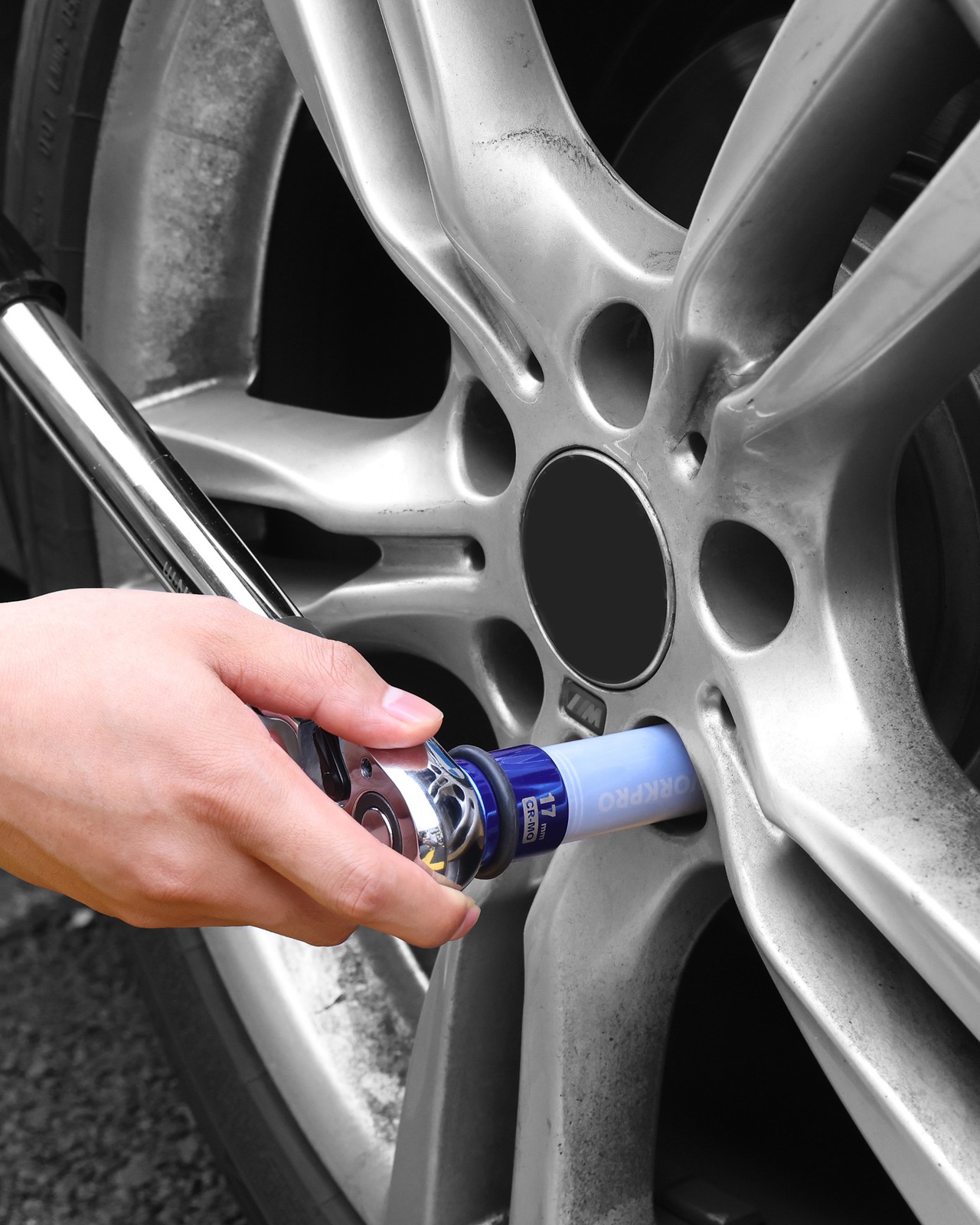 WORKPRO 4 Pcs 1/2″ Drive Lug Nut Impact Duty Socket Set 17-19-21-22mm Deep Thin