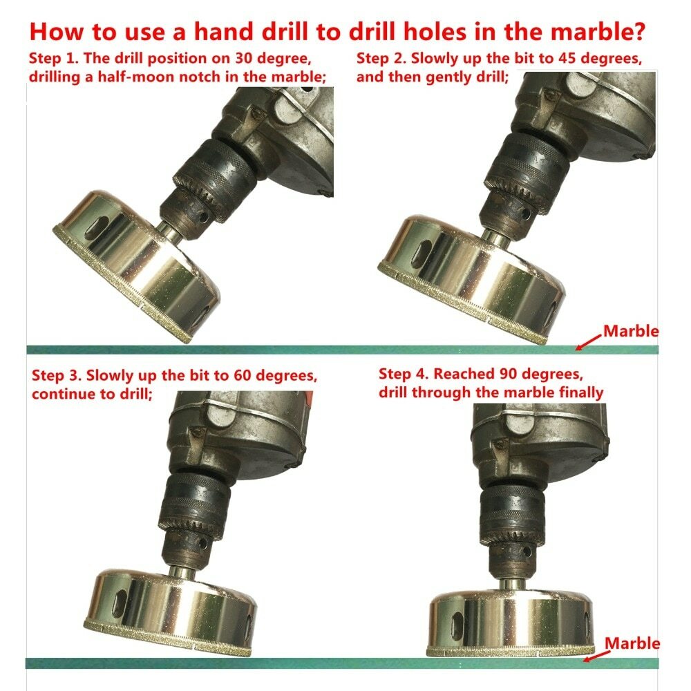 3-3/4 Inch (95mm) Diamond Hole Saw Coated Drill Bit for Drilling Porcelain Tile