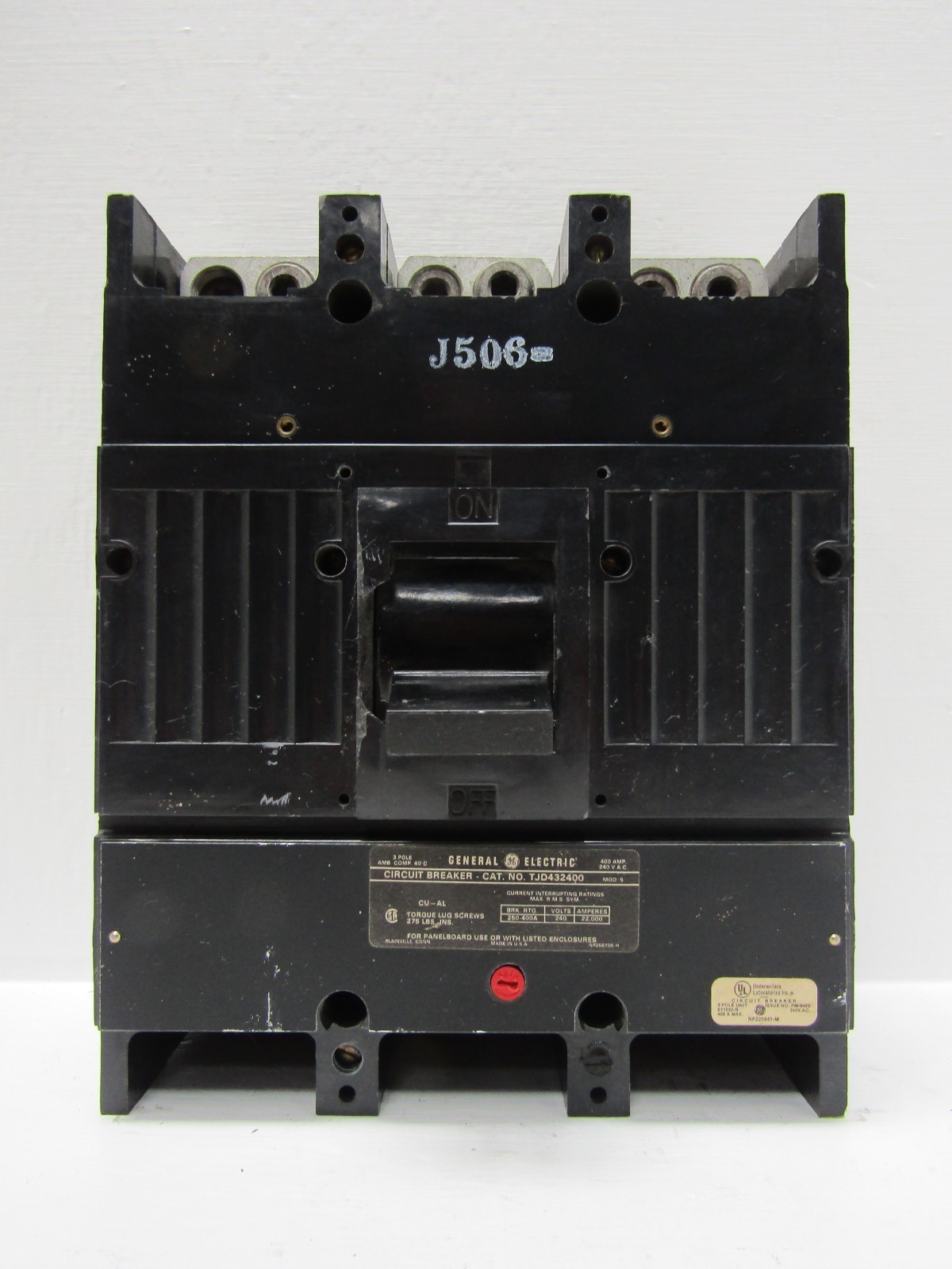 GE General Electric TJD432400 400 Amp 240V 3-Pole Circuit Breaker 400A Chipped
