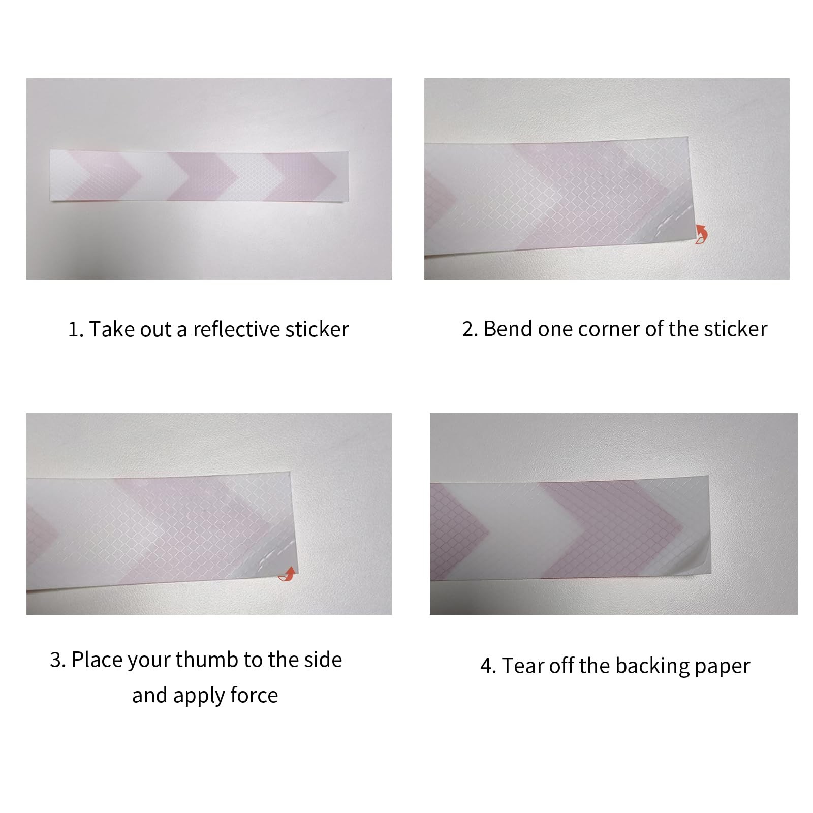 Reflective Arrow Tape Red & White 2″ x 11.8″ -10 Pcs Outdoor Waterproof Consp…