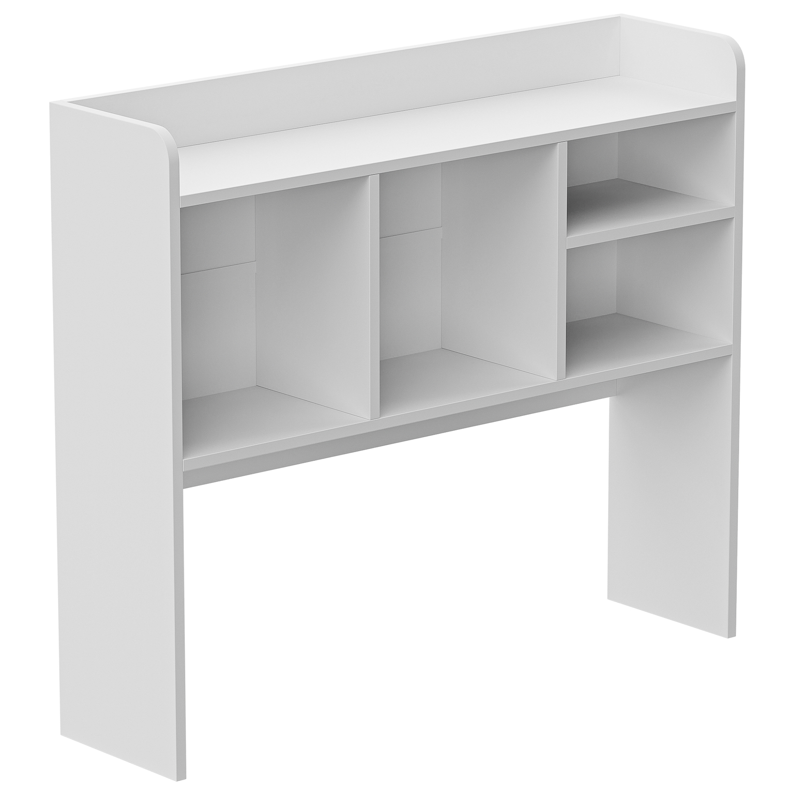 Desktop Organizer Shelf Wood Desk Hutch for Computer Monitor Display Shelf White
