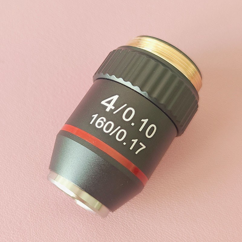 4X 10X 20X 40X 60X 100X Achromatic Objective Lens 195 mm Conjugate Distance Tube
