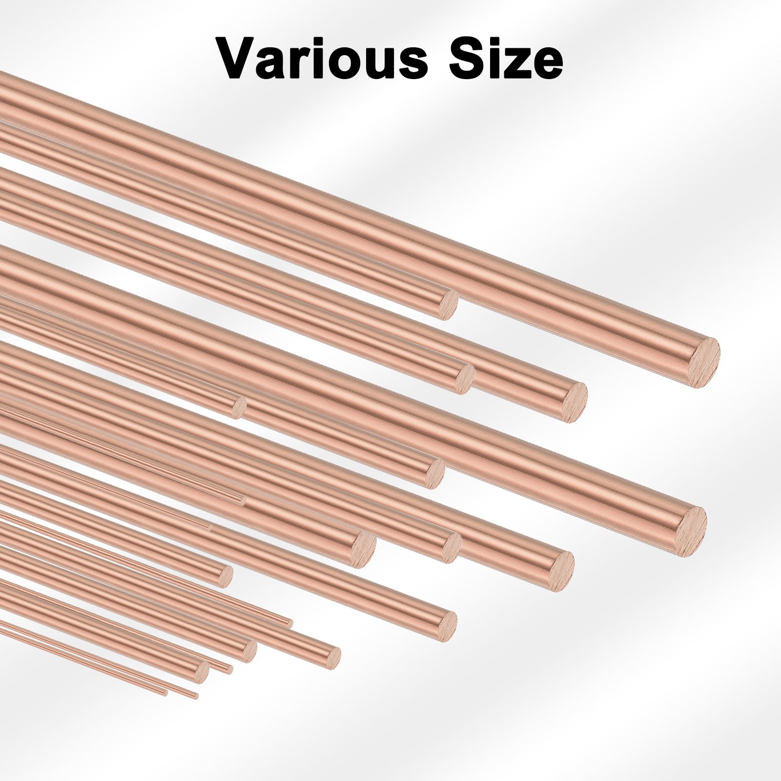 2-Pack Copper Round Rod 4mm x 200mm T2 Copper Stock