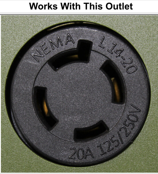 3 Pack NEMA INDUSTRIAL GRADE Locking Plug 20A 125/250V (NEMA L14-20P)
