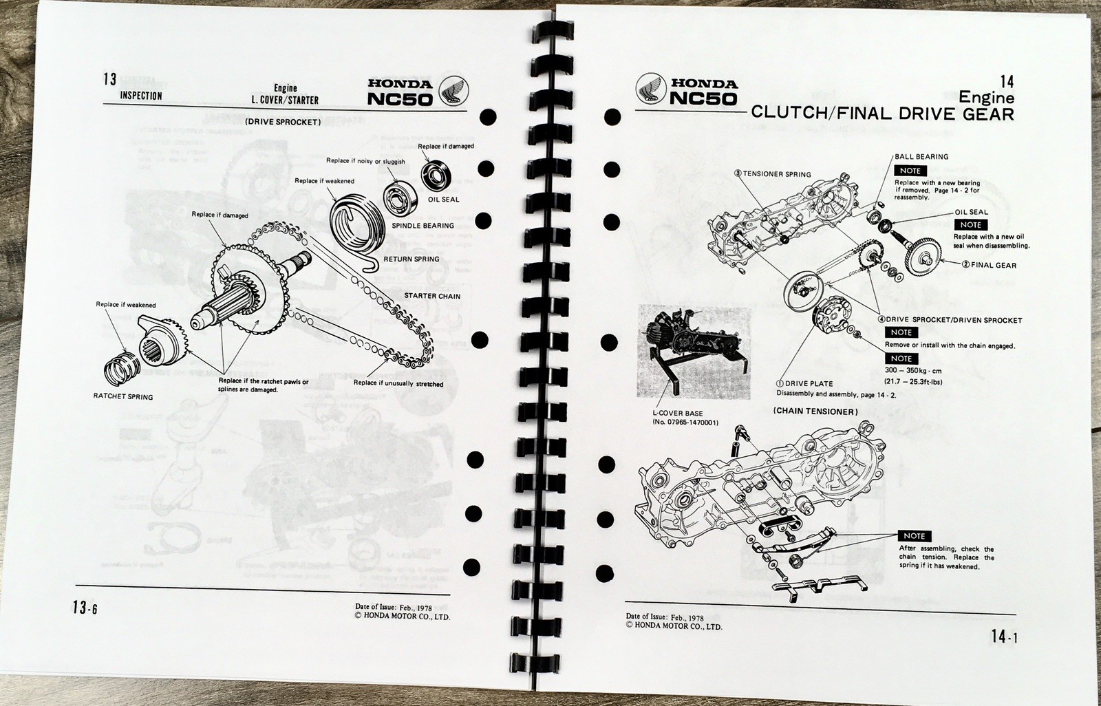 Service Manual for Honda NC50 NA50 Express II Motor Bike Repair Shop Motorcycle