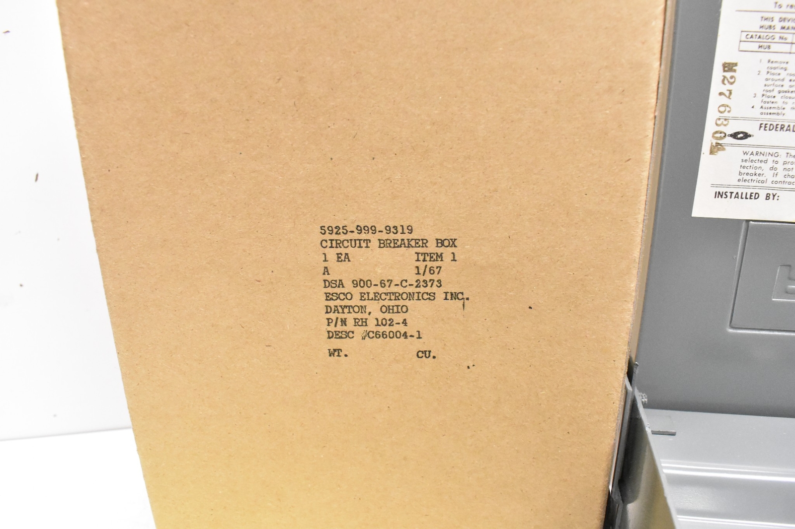 Federal Pacific Electric co. Circuit Breaker RH102-4 50A Max 120/140VAC 2 Pole