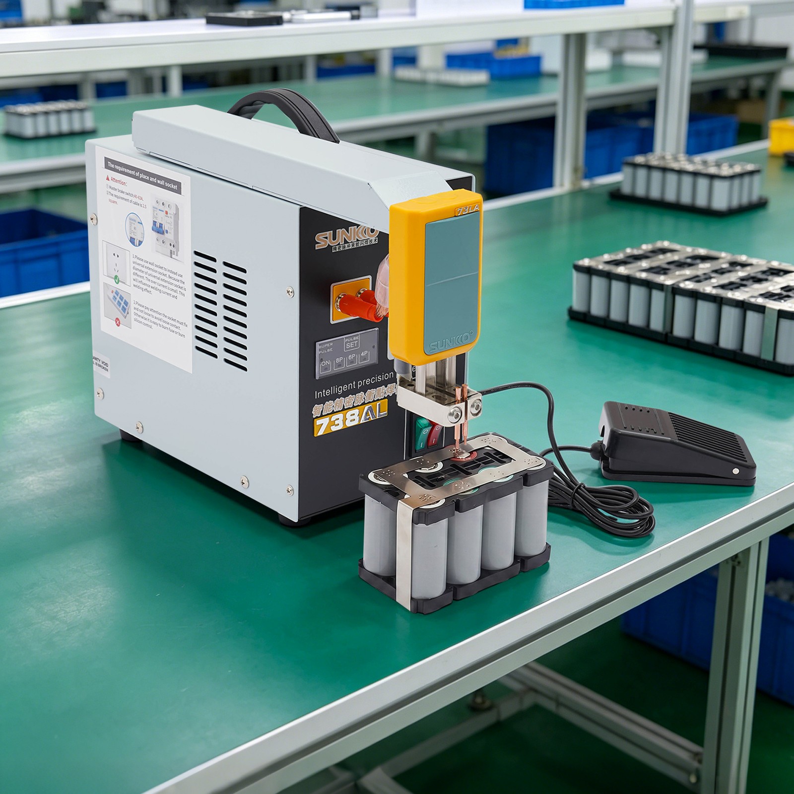 Battery Welding Machine Electric Handheld Pulse Spot Welder 50-900A 3.6KW 110V