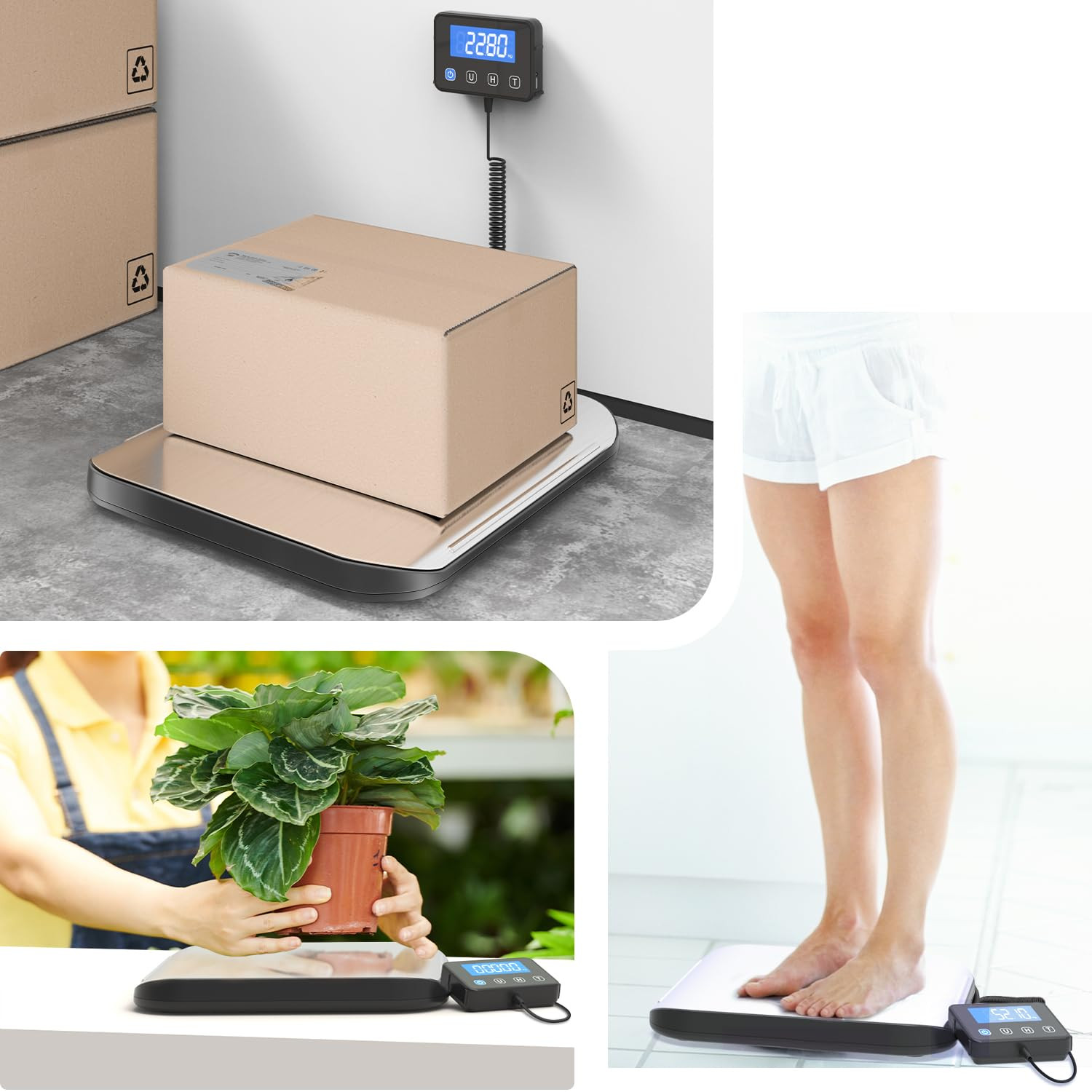 Shipping Scale, 440 LB Heavy Duty Postal Scale for Packages, Large Mailing Scale